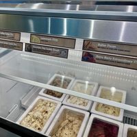 4 options clearly labeled - 2 ice cream and 2 sorbet  at Ben & Jerry's in Universal City