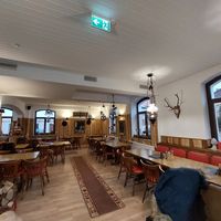 interior (you can see antlers on the wall) at Hessisch Canada in Fulda