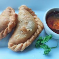 Curry puffs at Wung Nam Thai Water Palace in Caloundra