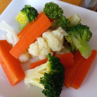 Steamed veggies #Veganuary at Nics Restaurant & Playground in Chiang Mai