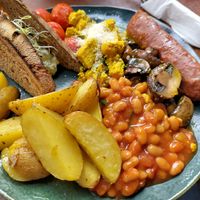 English breakfast at Ubuntu in Leipzig