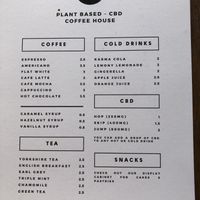 October 2021 Menu  at The Hop Coffee in Sheffield