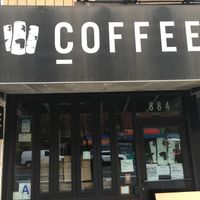 Front of Birch Coffee. at Birch Coffee in New York City