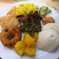 My first plate at the vegan brunch!  at Naveena Path in Berlin