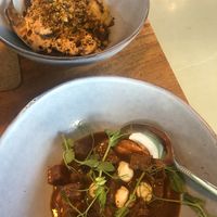 Pica Pau com Migas, e Cogumelos Tandoori com Broa de Milho  at Seiva Restaurante in Matosinhos