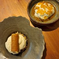 Abóbora e Nougat, e Laranja e Gengibre at Seiva Restaurante in Matosinhos