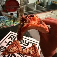   at Rudy's Pizza in Portland