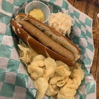 Vegan brat  at District 9 Draught Haus in Dallas