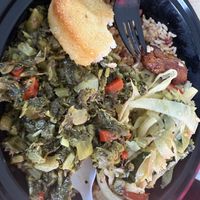 Vegan callaloo platter  #Veganuary at Caribe Express in Laurel