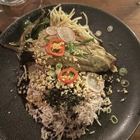 Teriyaki aubegine.  at Le Local Morzine in Morzine