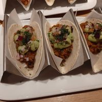 Vegan chili tacos with avocado emulsion and pico de gallo at Season in Barcelona