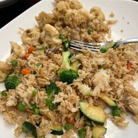 Vegetable fried rice.  No egg. Side of fried mushroom appetizer    at Beijing Cafe in Valdosta