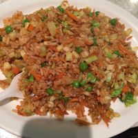 Vegan fried rice at Cafe Happy in Kirkland