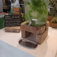 Complimentary veggie water at And Life in Toyama