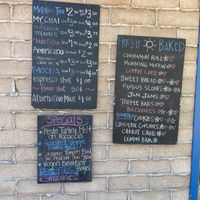 Coffee and bakery menu at Angeline's Bakery and Cafe in Sisters