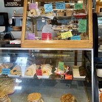 Display case   at Angeline's Bakery and Cafe in Sisters