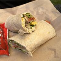 Veggie Wrapture with curried tofu!   at Angeline's Bakery and Cafe in Sisters