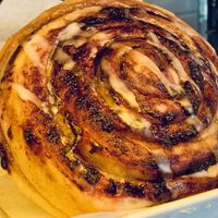 Cinnamon bun  at Angeline's Bakery and Cafe in Sisters