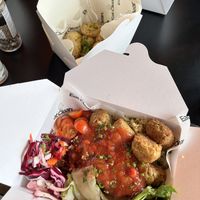 Vegan falafel Bon Bon   at Eat Clean in Whitley Bay