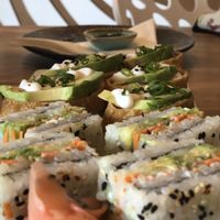 Vegan avo Inari and fashion sandwiches  at Blue Kiwi Organic Market & Cafe' in Cape Town