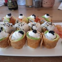 Vegan sushi at Blue Kiwi Organic Market & Cafe' in Cape Town