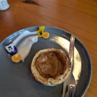 Vegan pastel de nata. SO GOOD! at Blue Kiwi Organic Market & Cafe' in Cape Town