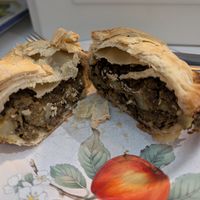 Vegan pie at Blue Kiwi Organic Market & Cafe' in Cape Town