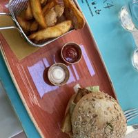 Chickpea burger  at Vineria N.4 in Pistoia