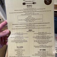 Menu p1  at The Potting Shed Cafe in St Albans