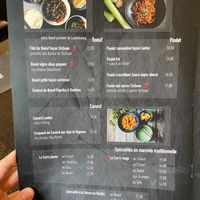 Menu at Laotse in Contern