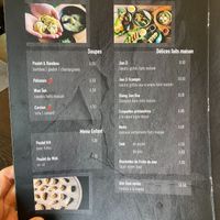 Menu at Laotse in Contern