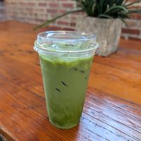 Iced matcha latte at Groundwork Coffee Co.- Hollywood in Los Angeles