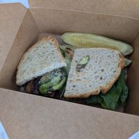 Vegan BLTA with two pickles! at Groundwork Coffee Co.- Hollywood in Los Angeles