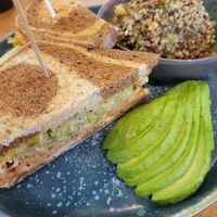 Vegan Reuben with quinoa salad (hubby's avacoado he didn't want) at Great Full Gardens in Sparks