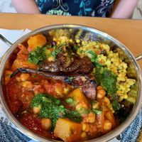 Tagine with cous cous  at Hermitage Rd in Hitchin
