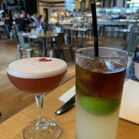 Cocktails and open kitchen in the background  at Hermitage Rd in Hitchin