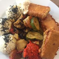 The tofu dish - think it was smoked tofu so tasty  at Upcafe in Split