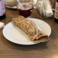 Spelt pancakes with vanilla  at Upcafe in Split