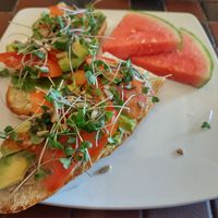 Talkeetna Toast!  High quality ingredients send this simple dish over the edge :) at Flying Squirrel Bakery Cafe in Talkeetna