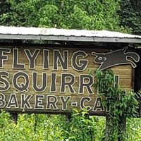 Hard to see from the road at Flying Squirrel Bakery Cafe in Talkeetna