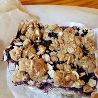 Bar... with fruit. vegan at Flying Squirrel Bakery Cafe in Talkeetna