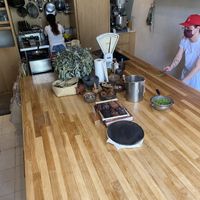 Inside of location (large kitchen setup)  at Tamales Madre in Mexico City
