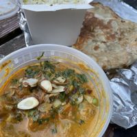 Vegetable korma and naan  at Pabla Indian Cuisine in Renton