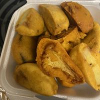 Vegetable pakoras - I’ve never seen them look like this.  at Pabla Indian Cuisine in Renton