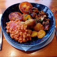 Delicious Vegan Hasselback brunch at The Kirk Cafe in Orkney Islands