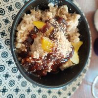 Pear porridge about 9 euros at Ullmann's Zuckerbäckerei in Vienna