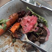 Entree (oops, already partially eaten)  at Lucky Leek in Berlin