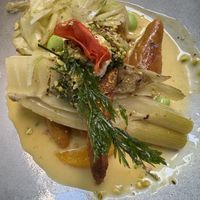 Carrot finger noodles, fennel —recommended  at Lucky Leek in Berlin