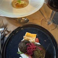 Soup and fancy falafel   at Lucky Leek in Berlin