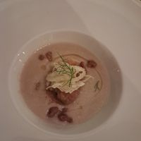Fennel veloute with rhubarb at Lucky Leek in Berlin